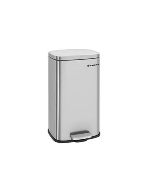 Cos de gunoi pentru bucatarie, Songmics, 30L, Soft Close, Silver Cos de gunoi pentru bucatarie, Songmics, 30L, Soft Close, Silver