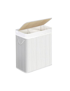 Cos de rufe, Songmics, 100L, Alb, LCB64WT, 51 x 31 x 60 cm Cos de rufe, Songmics, 100L, Alb, LCB64WT, 51 x 31 x 60 cm