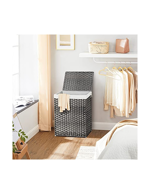 Cos de rufe, Songmics, 90L, LCB51WG, 46 x 33 x 60 cm Cos de rufe, Songmics, 90L, LCB51WG, 46 x 33 x 60 cm