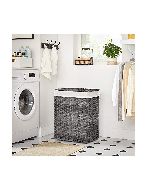 Cos de rufe, Songmics, 90L, LCB51WG, 46 x 33 x 60 cm Cos de rufe, Songmics, 90L, LCB51WG, 46 x 33 x 60 cm