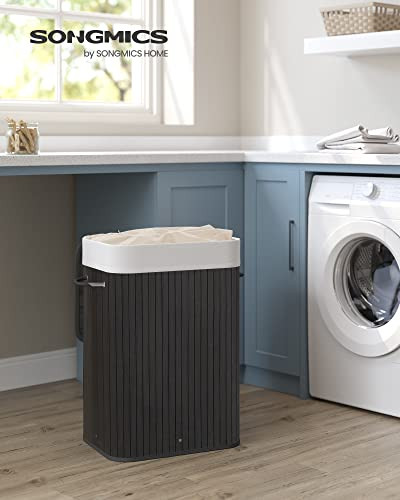 Cos de rufe, Songmics, Negru, 40x30x60 cm Cos de rufe, Songmics, Negru, 40x30x60 cm