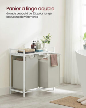Cos de rufe, Vasagle, Alb, 73x33x71 cm Cos de rufe, Vasagle, Alb, 73x33x71 cm
