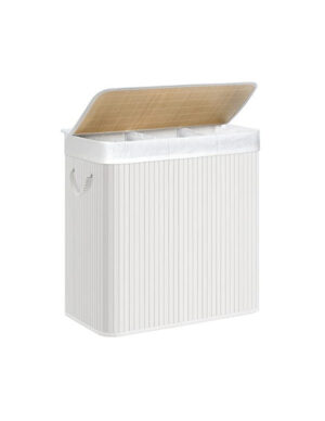 Cos pentru rufe, Songmics, 150 L, Alb, LCB091W01, Alb, 60 x 40 x 61 cm Cos pentru rufe, Songmics, 150 L, Alb, LCB091W01, Alb, 60 x 40 x 61 cm
