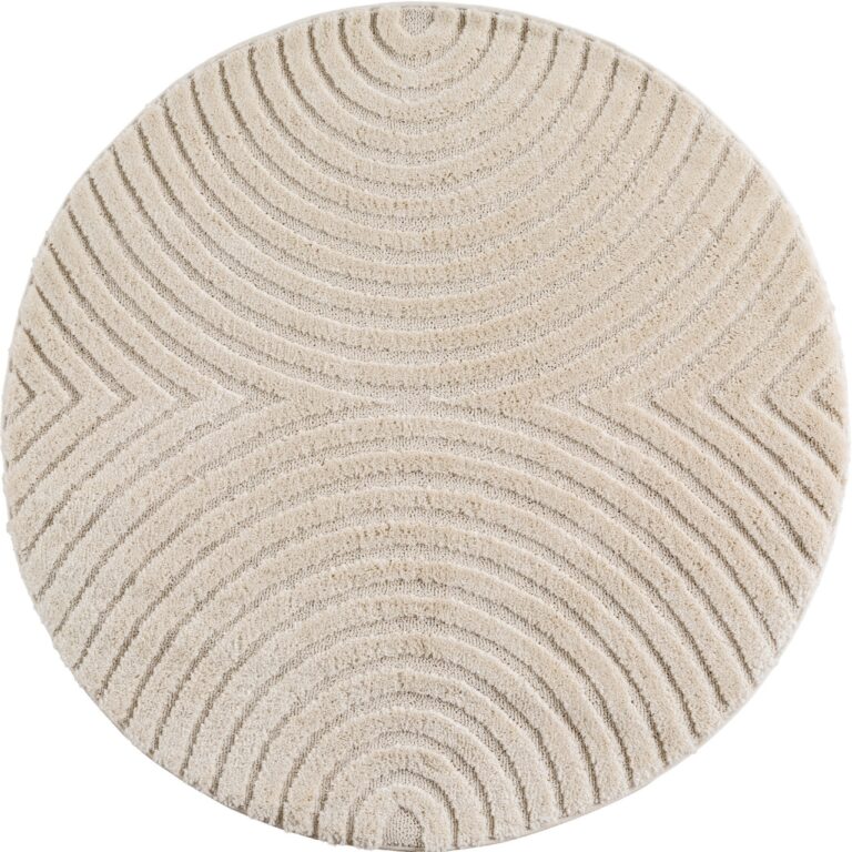 Covor Art Crem V2, Rotund, D80 cm