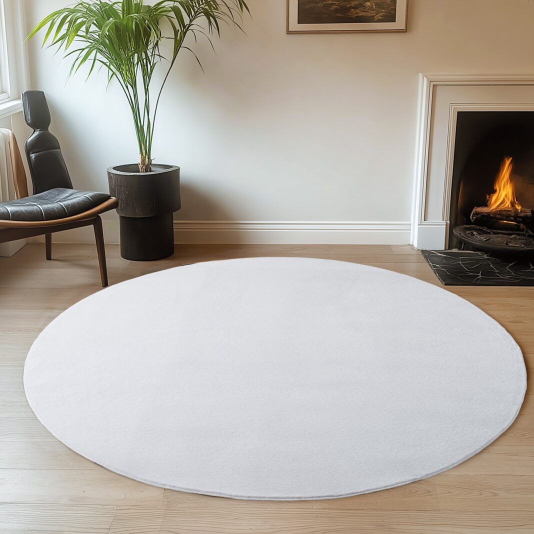 Covor Joy Alb, Rotund, D160 cm Covor Joy Alb, Rotund, D160 cm