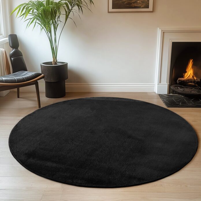 Covor Joy Negru, Rotund, D120 cm Covor Joy Negru, Rotund, D120 cm
