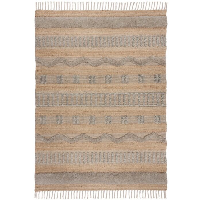 Covor Medina Jute Natural/Gri 160X230 cm, Flair Rugs Covor Medina Jute Natural/Gri 160X230 cm, Flair Rugs