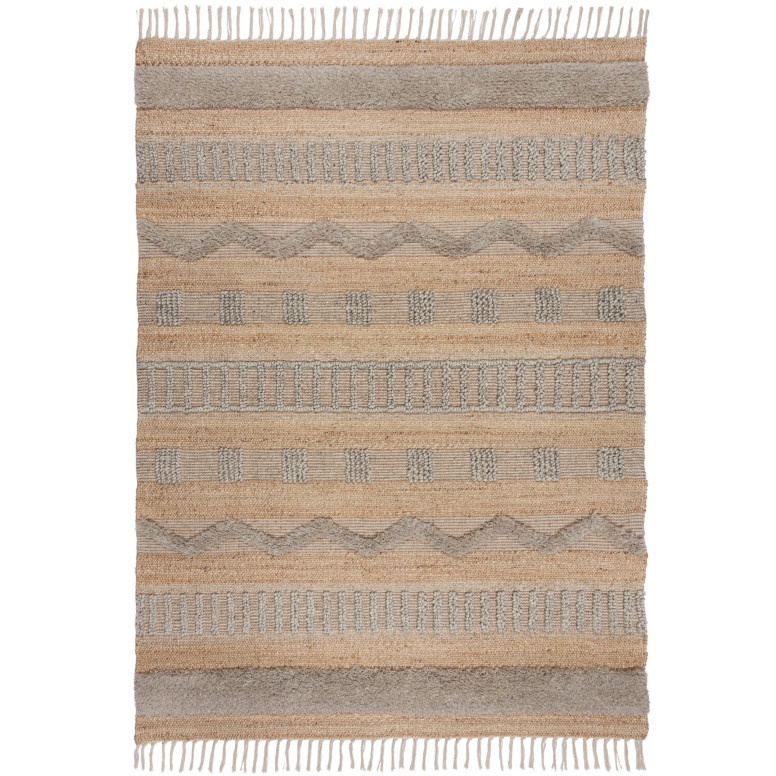 Covor Medina Jute Natural/Gri 160X230 cm, Flair Rugs Covor Medina Jute Natural/Gri 160X230 cm, Flair Rugs