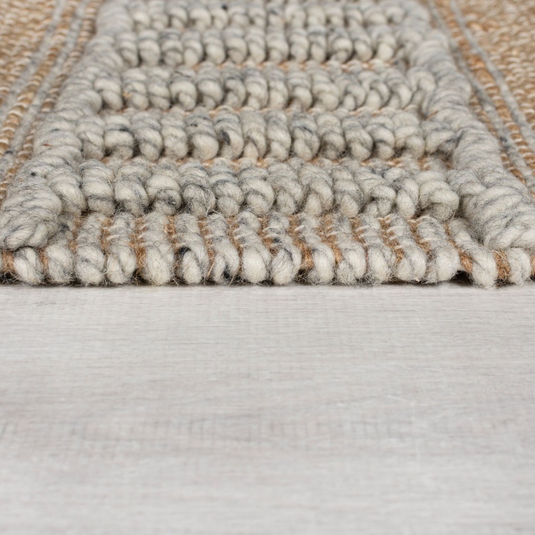 Covor Medina Jute Natural/Gri 160X230 cm, Flair Rugs Covor Medina Jute Natural/Gri 160X230 cm, Flair Rugs
