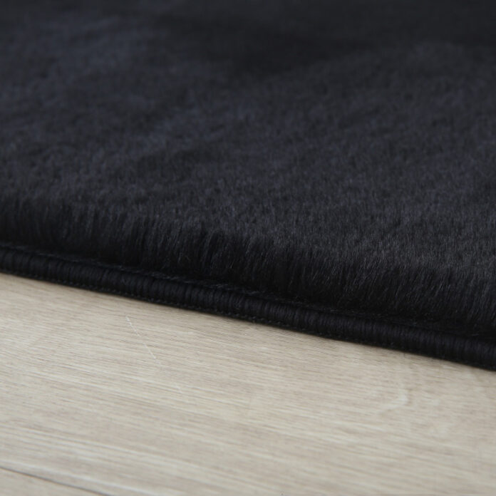 Covor Pouffy V1 Negru 60 x 110cm