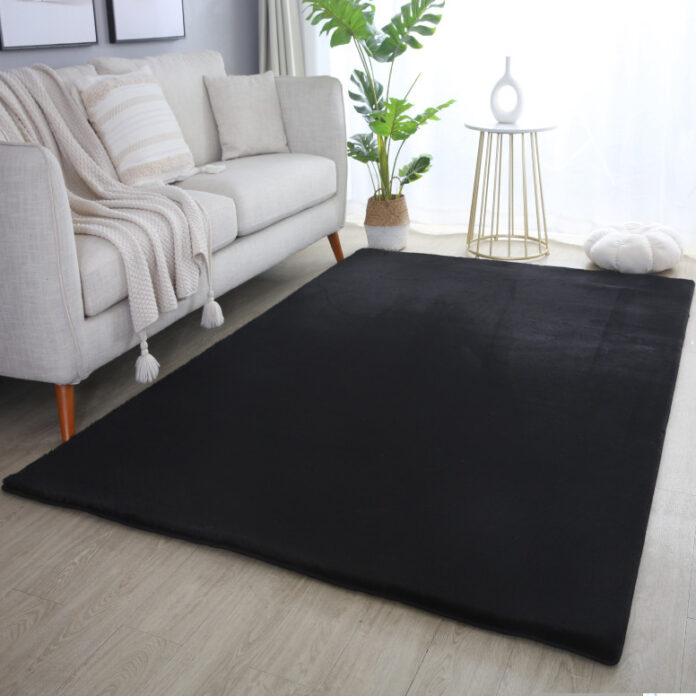 Covor Pouffy V1 Negru 80 x 150cm Covor Pouffy V1 Negru 80 x 150cm