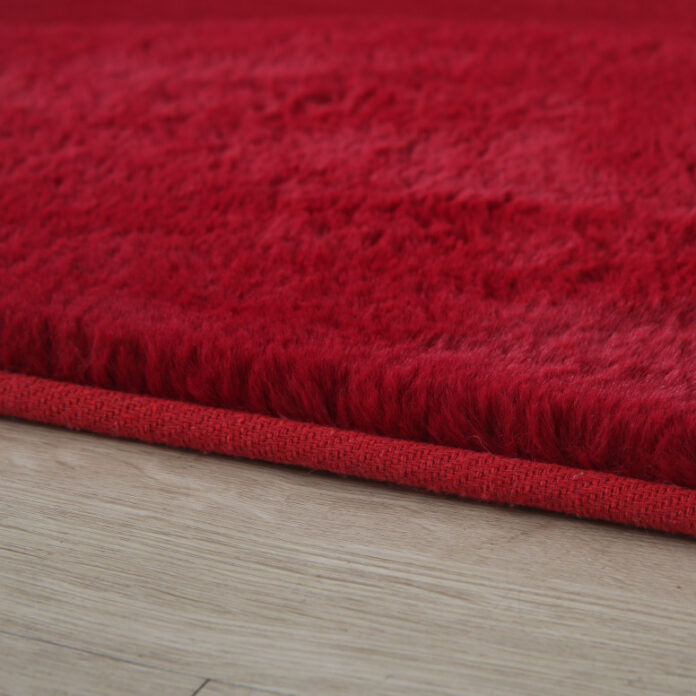 Covor Pouffy V1 Rosu 160 x 160cm Covor Pouffy V1 Rosu 160 x 160cm