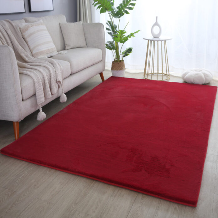 Covor Pouffy V1 Rosu 60 x 110cm Covor Pouffy V1 Rosu 60 x 110cm