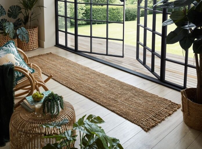 Covor traversă Jute Boucle Natural 60X300 cm, Flair Rugs Covor traversă Jute Boucle Natural 60X300 cm, Flair Rugs