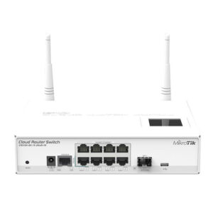 Switch wireless cu 8 porturi Gigabit MikroTik Cloud Router CRS109-8G-1S-2HND-IN, cu management, port SFP, 2.4 GHz, 300 Mbps, PoE Switch wireless cu 8 porturi Gigabit MikroTik Cloud Router CRS109-8G-1S-2HND-IN, cu management, port SFP, 2.4 GHz, 300 Mbps, PoE