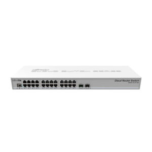 Switch cu 24 porturi Gigabit MikroTik Cloud Router CRS326-24G-2S+RM, 2 porturi SFP+, dual boot, cu management, PoE pasiv Switch cu 24 porturi Gigabit MikroTik Cloud Router CRS326-24G-2S+RM, 2 porturi SFP+, dual boot, cu management, PoE pasiv