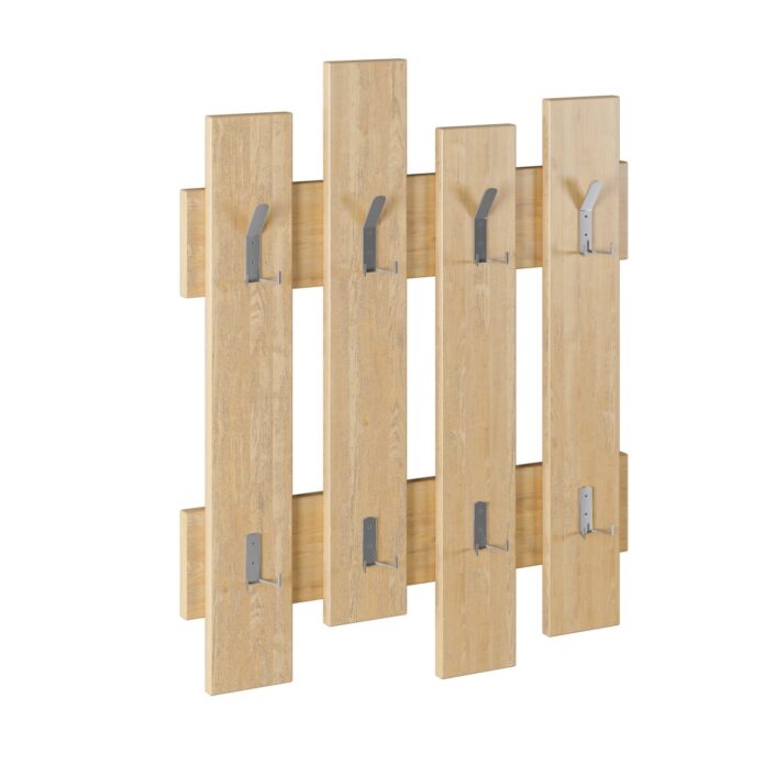 Cuier de perete Model Wave, Stejar, 64x79x4 cm Cuier de perete Model Wave, Stejar, 64x79x4 cm