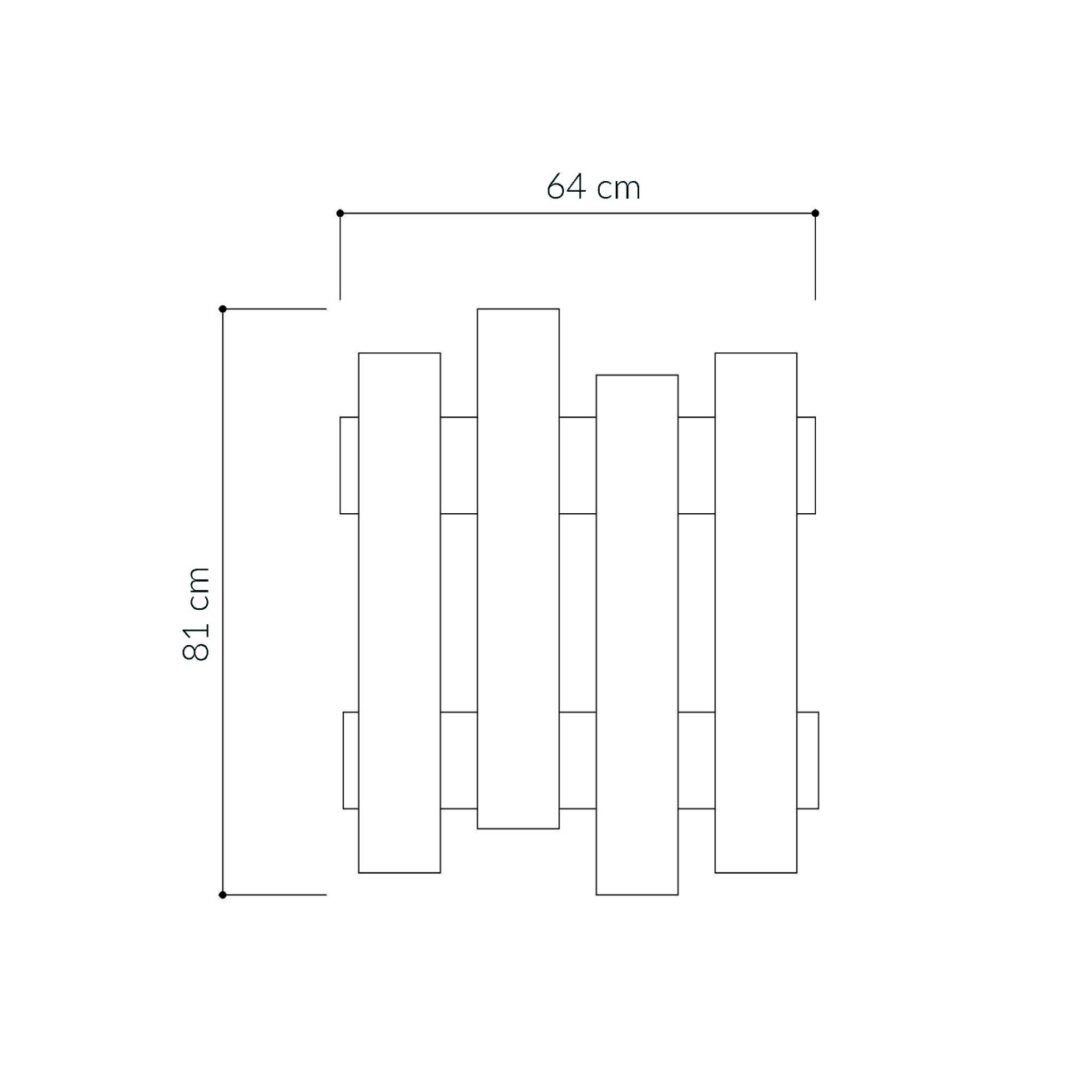 Cuier de perete Model Wave, Stejar, 64x79x4 cm Cuier de perete Model Wave, Stejar, 64x79x4 cm