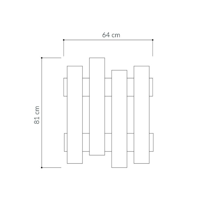 Cuier de perete Model Wave, Stejar, 64x79x4 cm Cuier de perete Model Wave, Stejar, 64x79x4 cm