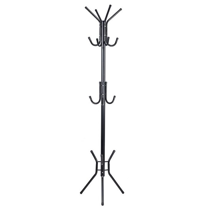Cuier haine tip pom Piero metal negru D44x181cm Cuier haine tip pom Piero metal negru D44x181cm