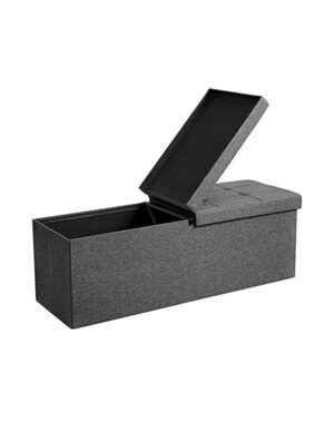 Cutie depozitare, Songmics, LSF76GYZ, Gri, 300 Kg, 110 x 38 x 38 cm Cutie depozitare, Songmics, LSF76GYZ, Gri, 300 Kg, 110 x 38 x 38 cm