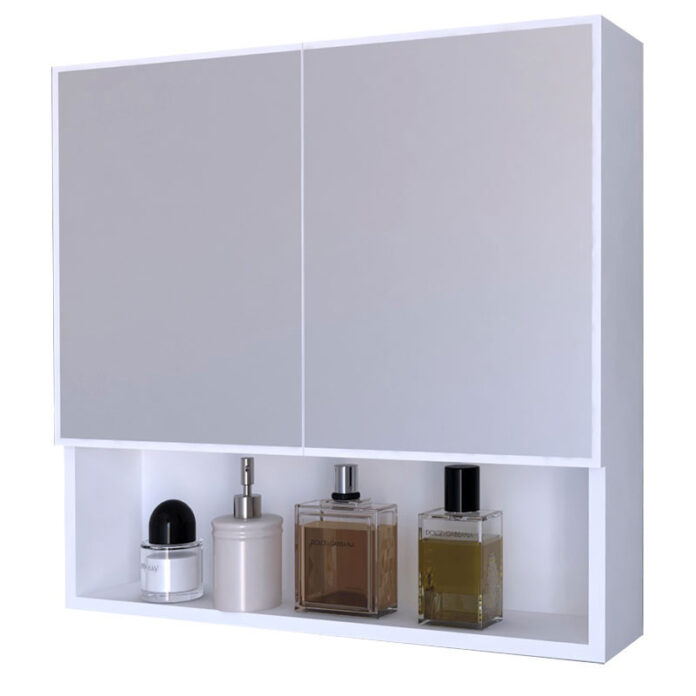 Dulap baie cu oglinda Zante alb 70x17x70cm Dulap baie cu oglinda Zante alb 70x17x70cm
