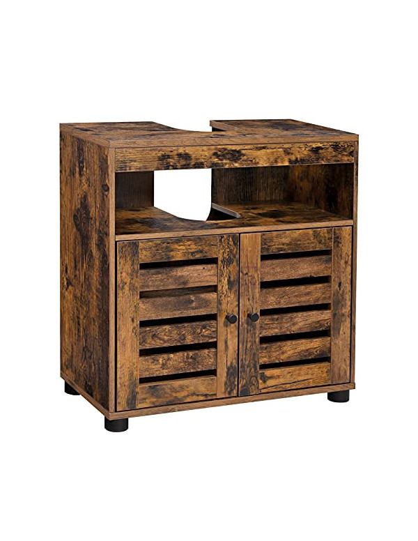 Dulap de depozitare pentru chiuveta, Vasagle, 2 usi, Maro Rustic, 60 x 30 x 63 cm Dulap de depozitare pentru chiuveta, Vasagle, 2 usi, Maro Rustic, 60 x 30 x 63 cm
