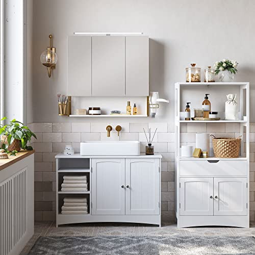 Dulap de depozitare pentru lavoar, Vasagle, Auriu, 70x16x70 cm Dulap de depozitare pentru lavoar, Vasagle, Auriu, 70x16x70 cm