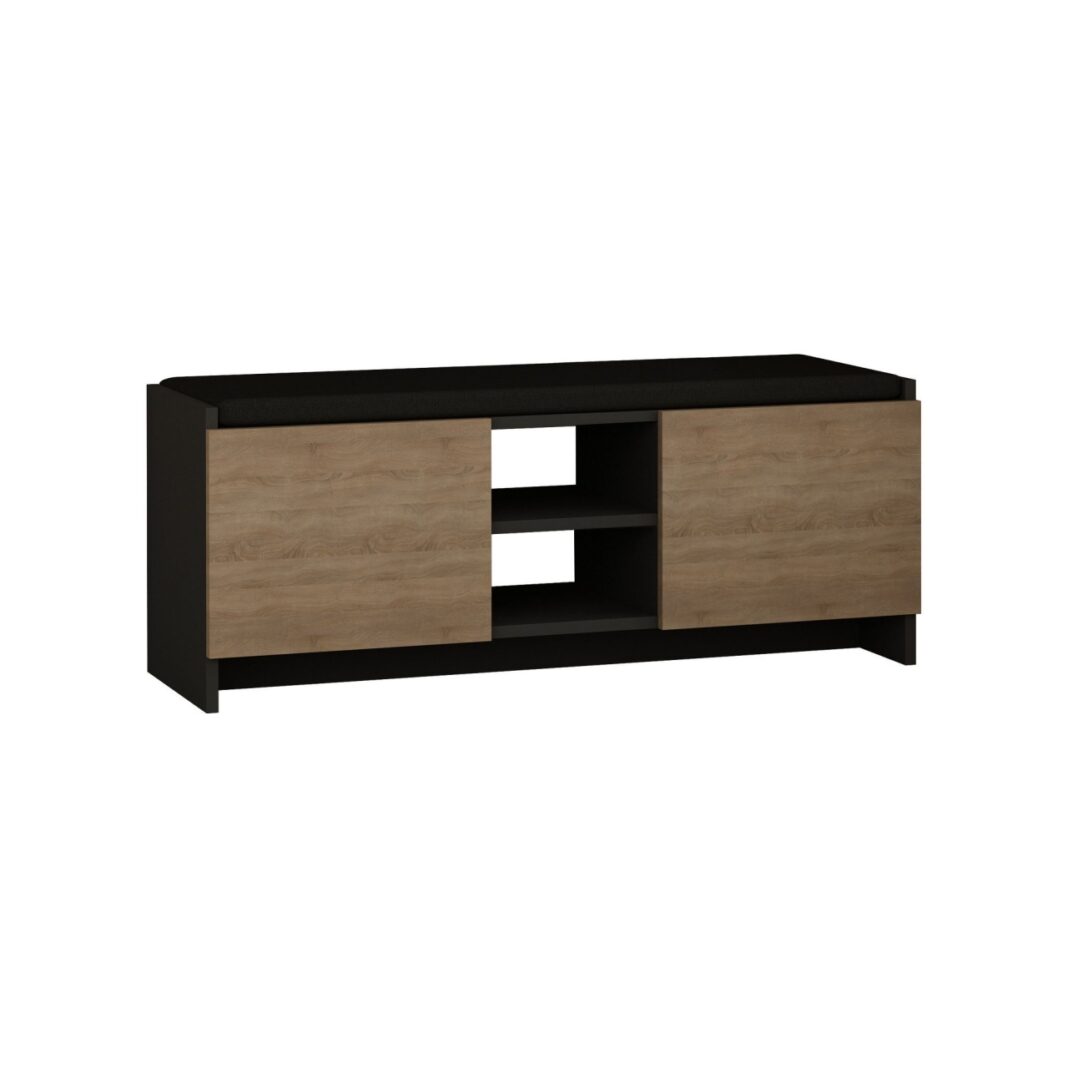 Dulap de pantofi cu banca Zulla Antracit 110x43x37 cm Dulap de pantofi cu banca Zulla Antracit 110x43x37 cm