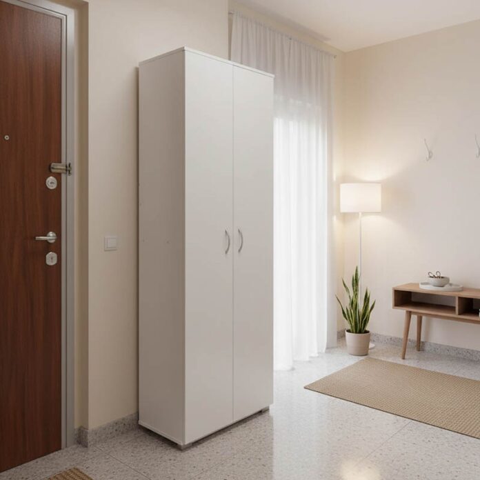 Dulap de pantofi Racka, alb, 58x34x186 cm Dulap de pantofi Racka, alb, 58x34x186 cm