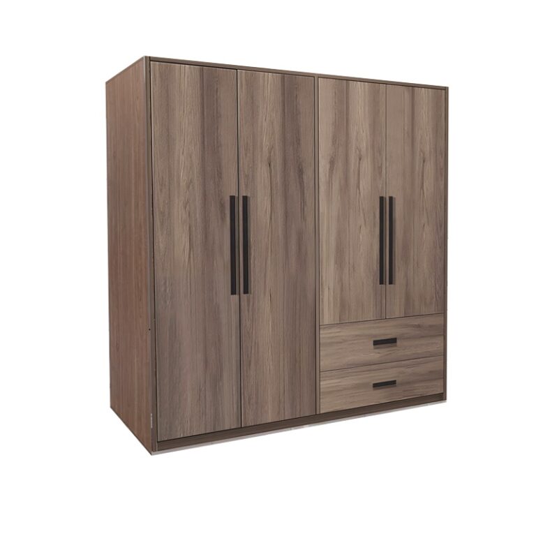 Dulap haine Edritte, nuc deschis, 160x52x195 cm