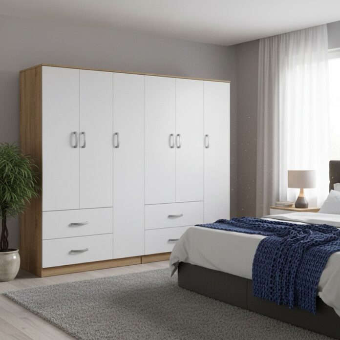 Dulap haine Lego, stejar sonoma/alb, 180x42x180 cm Dulap haine Lego, stejar sonoma/alb, 180x42x180 cm