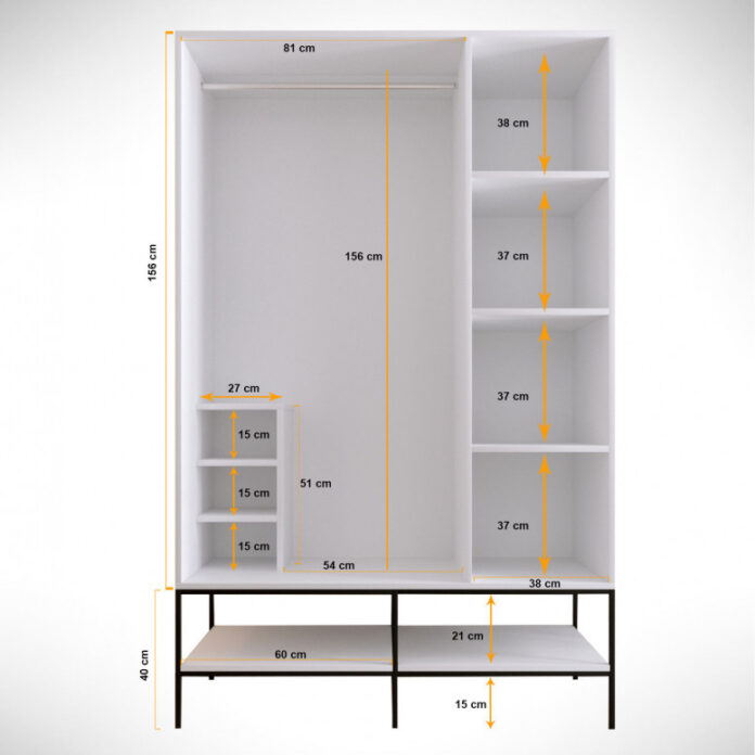 Dulap haine Model Martin, Alb, 126x50x200 cm Dulap haine Model Martin, Alb, 126x50x200 cm