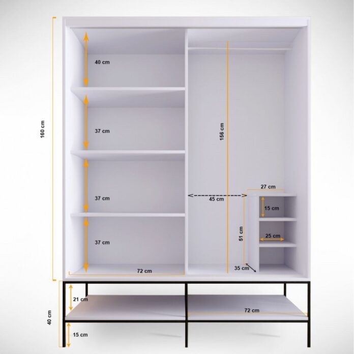 Dulap haine Model Martin, Alb, 150x57x200 cm Dulap haine Model Martin, Alb, 150x57x200 cm