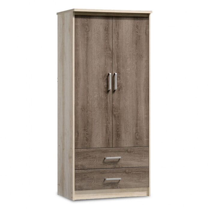 Dulap haine Model Olympus, Stejar/Bej, 81x57x183 cm Dulap haine Model Olympus, Stejar/Bej, 81x57x183 cm