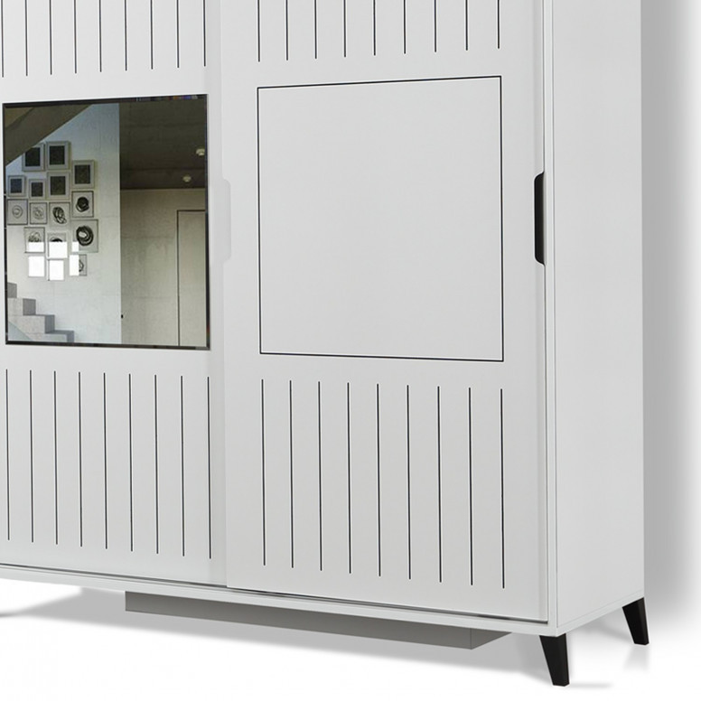 Dulap haine Model Pacific, Alb, 120x60x216 cm Dulap haine Model Pacific, Alb, 120x60x216 cm