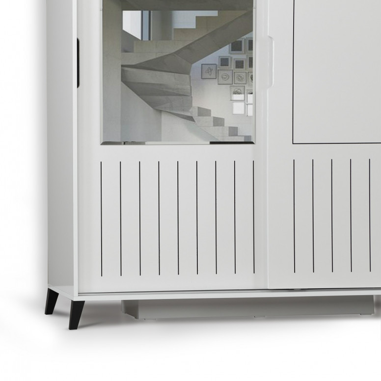 Dulap haine Model Pacific, Alb, 150x60x216 cm Dulap haine Model Pacific, Alb, 150x60x216 cm