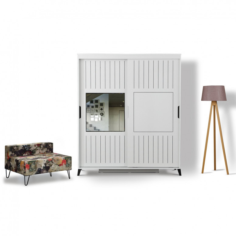 Dulap haine Model Pacific, Alb, 160x60x216 cm Dulap haine Model Pacific, Alb, 160x60x216 cm