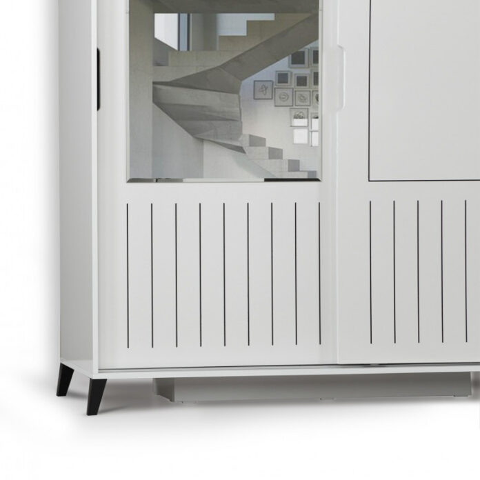 Dulap haine Model Pacific, Alb, 180x60x216 cm