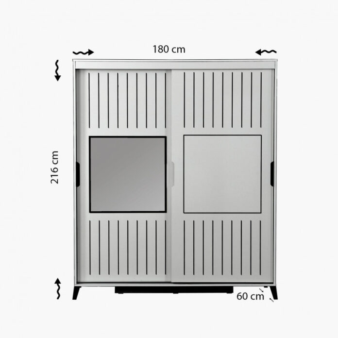 Dulap haine Model Pacific, Alb, 180x60x216 cm Dulap haine Model Pacific, Alb, 180x60x216 cm