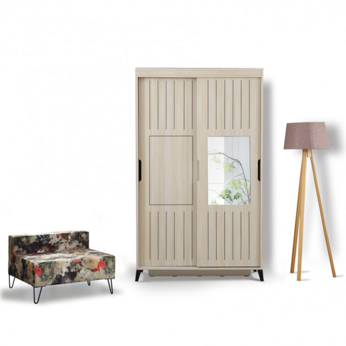 Dulap haine Model Pacific, Bej, 120x60x216 cm Dulap haine Model Pacific, Bej, 120x60x216 cm