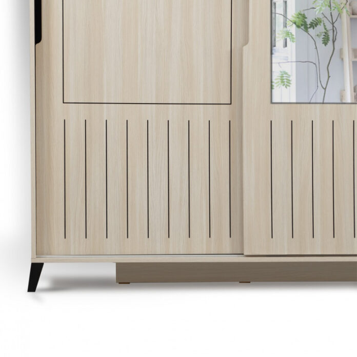 Dulap haine Model Pacific, Bej, 140x60x216 cm Dulap haine Model Pacific, Bej, 140x60x216 cm