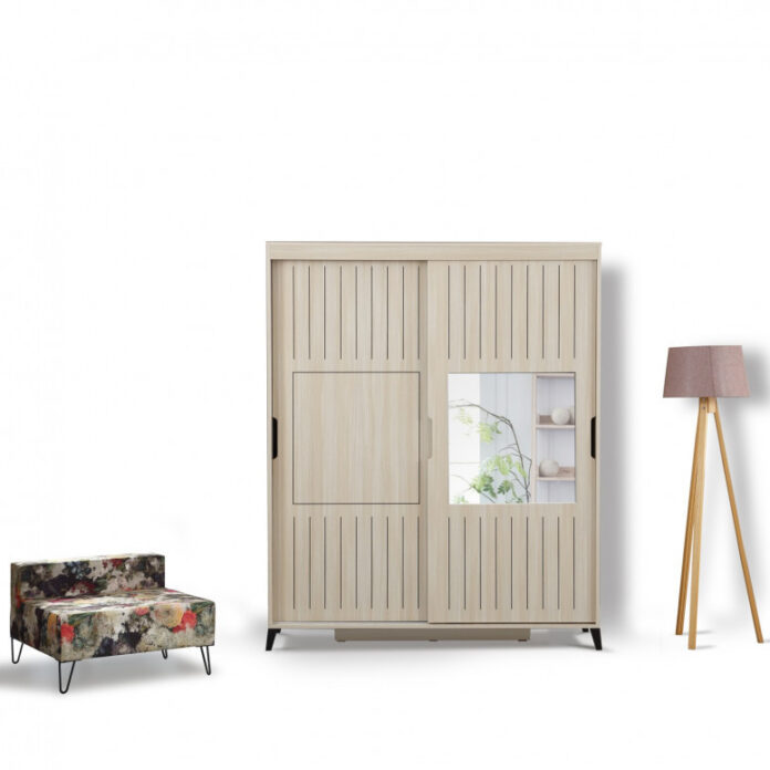 Dulap haine Model Pacific, Bej, 190x60x216 cm Dulap haine Model Pacific, Bej, 190x60x216 cm