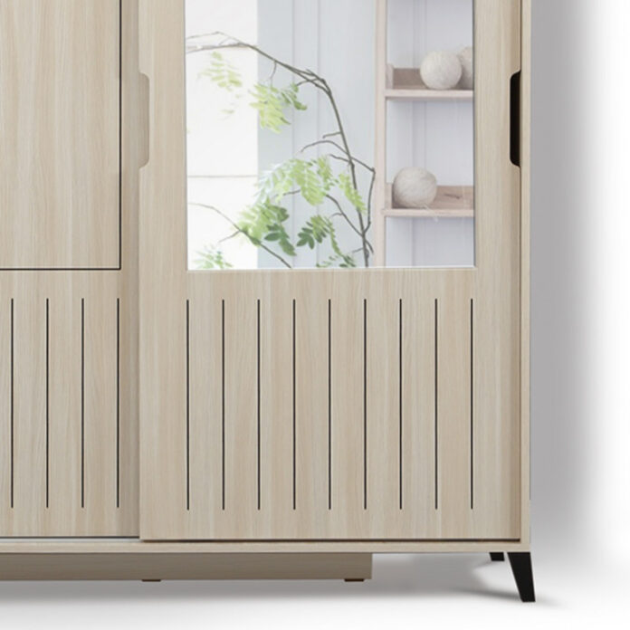 Dulap haine Model Pacific, Bej, 190x60x216 cm Dulap haine Model Pacific, Bej, 190x60x216 cm