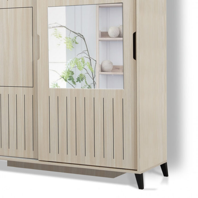 Dulap haine Model Pacific, Bej, 190x60x216 cm Dulap haine Model Pacific, Bej, 190x60x216 cm