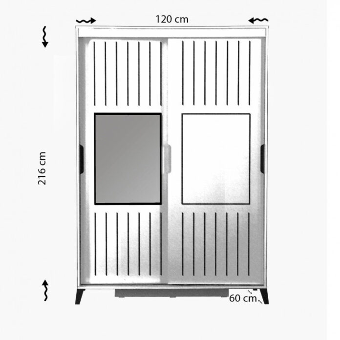 Dulap haine Model Pacific, Nuc, 120x60x216 cm Dulap haine Model Pacific, Nuc, 120x60x216 cm