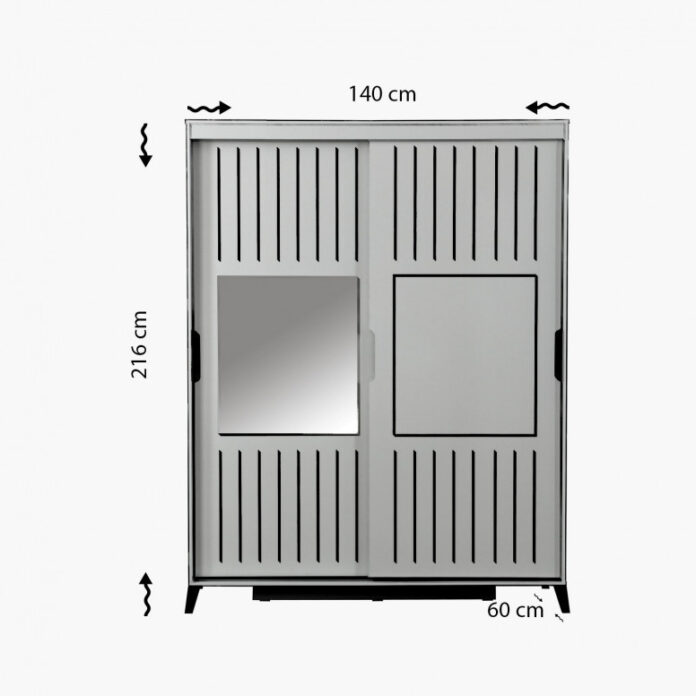 Dulap haine Model Pacific, Nuc, 130x60x216 cm Dulap haine Model Pacific, Nuc, 130x60x216 cm