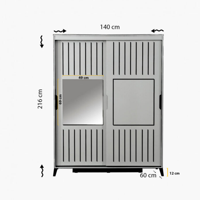 Dulap haine Model Pacific, Nuc, 140x60x216 cm Dulap haine Model Pacific, Nuc, 140x60x216 cm