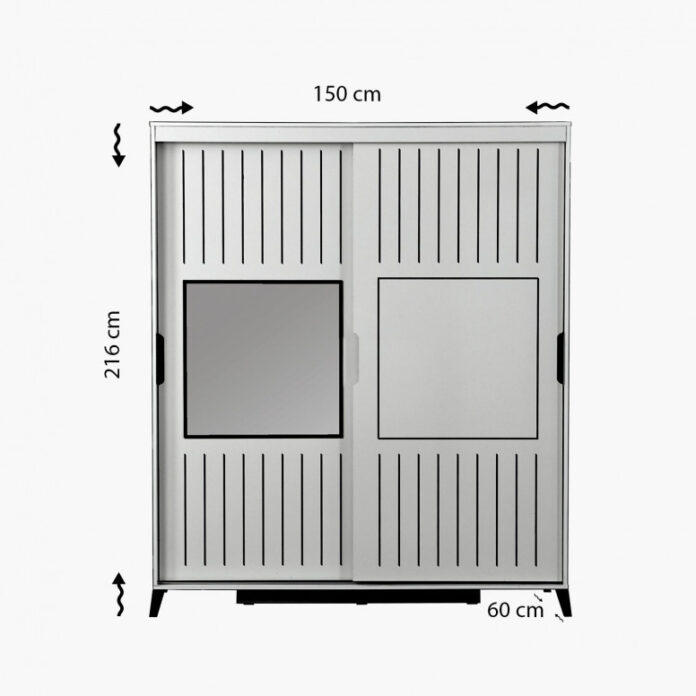 Dulap haine Model Pacific, Nuc, 150x60x216 cm Dulap haine Model Pacific, Nuc, 150x60x216 cm