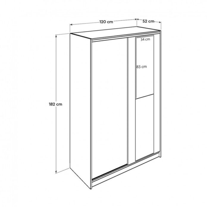 Dulap haine Model SWD-512-SN-2, Stejar sonoma, 120x40x187 cm Dulap haine Model SWD-512-SN-2, Stejar sonoma, 120x40x187 cm